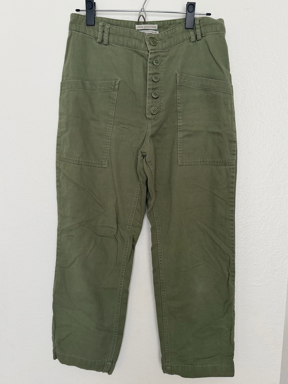 Urban Outfitters Olive Green Cargo Button-Fly Pants women’s 4